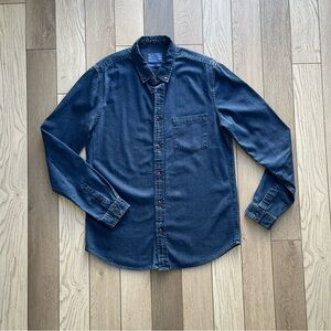 Zara Men's Dark Blue Jeans Shirt